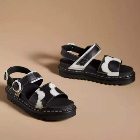 Dr. Martens Black and White Mules - Picture 6 of 16